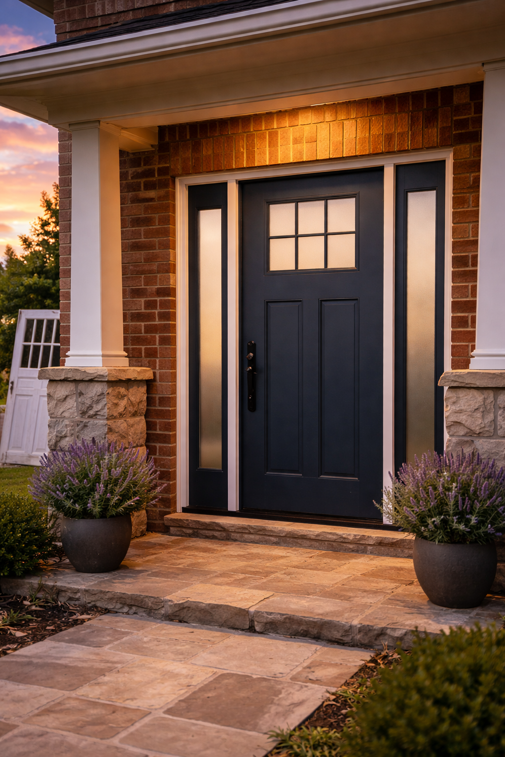 New front door replacement on a Frisco, Texas home