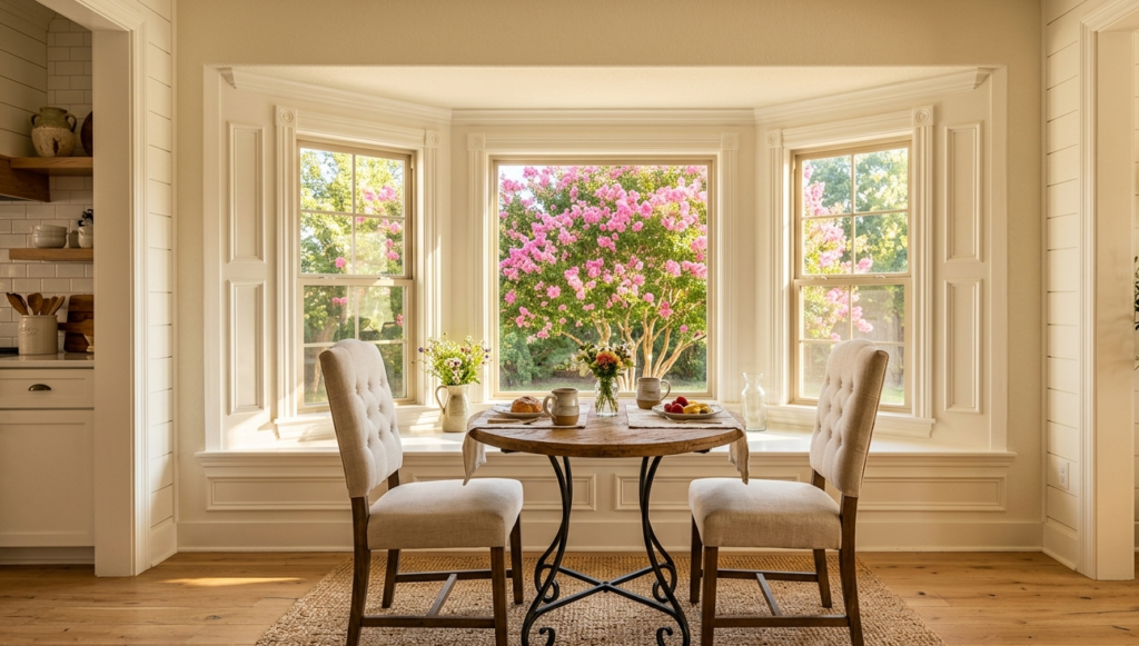 Stylish bay window exterior Frisco TX