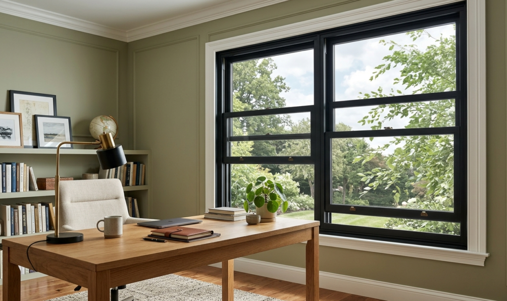 Classic double hung window installation in TX
